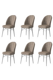 Hanah Home Ritim - Cappuccino y Blanco (Set de 6 piezas)